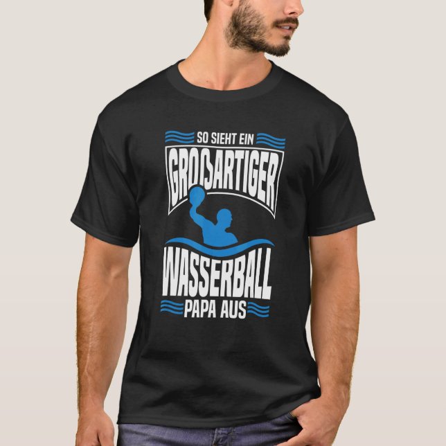 T-shirt Mens Water Ball Sports Water Water Polo Papa Water (Devant)
