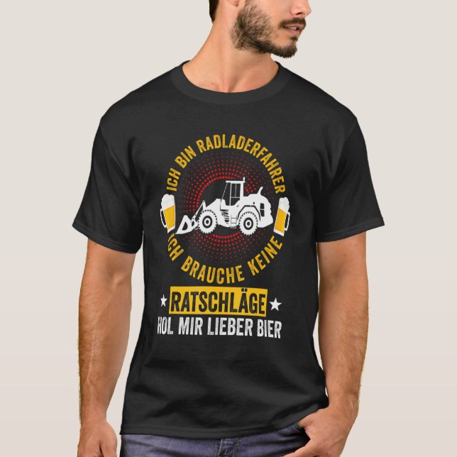 T-shirt Mens Wheel Loader Construction Worker Construction (Devant)