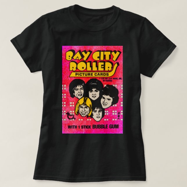 T-shirt Mens Womens Band Bay City Rollers Musique Rock Awe (Design devant)