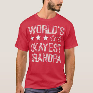 T-shirt Mens Worlds Okayest Grand-père Funny Grand-père 