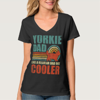 T-shirt Mens Yorkie Papa Comme Un Père Régulier Mais Glaci