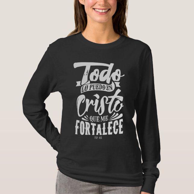 T-shirt Mensajes Biblicos Dios Jesus Espanol espagnol pour (Devant)