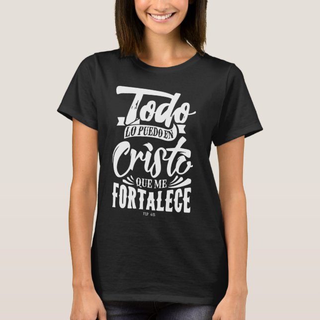 T-shirt Mensajes Biblicos Dios Jesus Espanol espagnol pour (Devant)