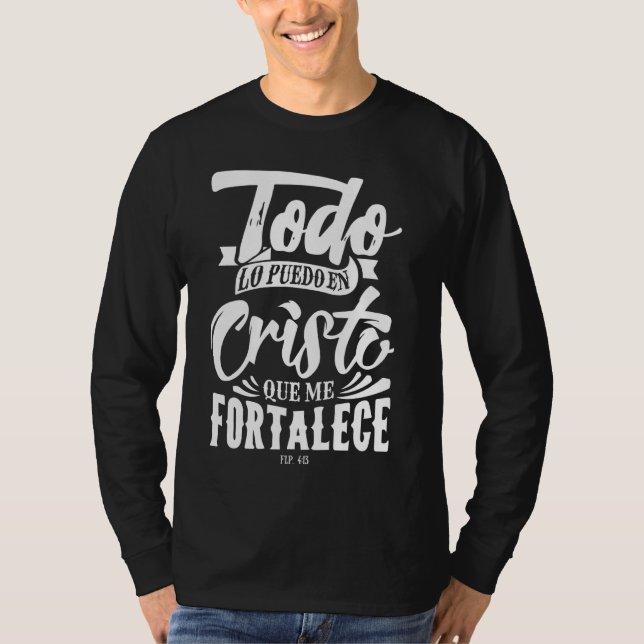 T-shirt Mensajes Biblicos Dios Jesus Espanol espagnol pour (Devant)