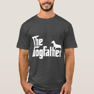T-shirt Menshe Parrain de chien Dachshund Drôle de père am
