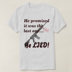 T-shirt Mensonge À Une Femme À Propos De L'Achat D'Armes À