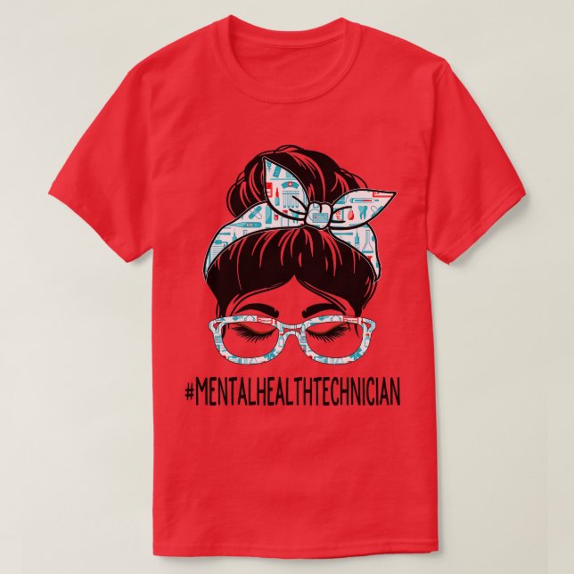 T-shirt Mental Health Technician Week Appreciation Women M (Design devant)