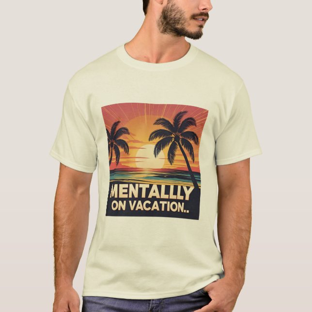 T-shirt Mental on Vacation Rétro Summer Tee (Devant)