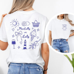 T-shirt Mentalement en Italie Coquette Nœud Papillon Perso