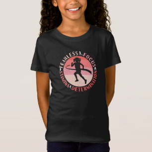 T-Shirt Mentalité de course pour filles - Coureuse intrépi