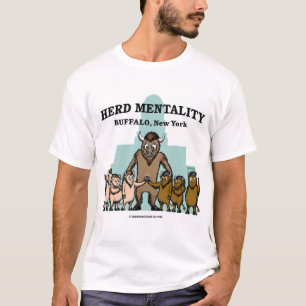 T-shirt Mentalité de troupeau, Buffalo, NY - à l'arrière "