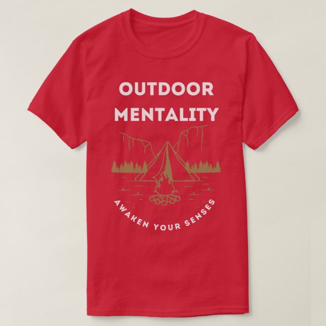 T-shirt Mentalité extérieure réveillez vos sens Classique  (Design devant)