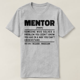T-shirt Mentor Noun Définition Mentoring Coach Humour Cita