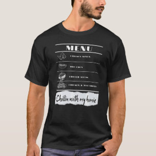 T-shirt Menu Chanson Paroles Aile de Poulet Chien Chaud Bo