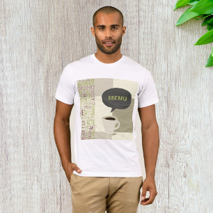 T-shirt Menu de bar à café minimaliste
