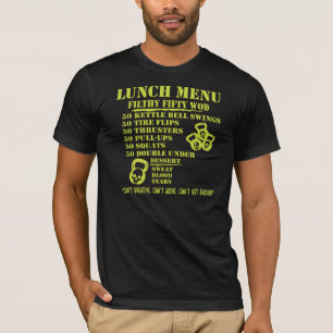 T-shirt Menu de déjeuner pour les cinquante WOD dégoûtants