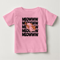 T-shirt Meow Cat Baby Fine Jersey