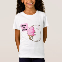 T-Shirt Meow Cat Love Glace Cream