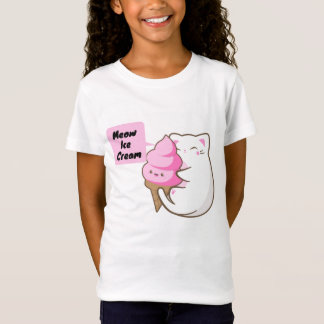 T-Shirt Meow Cat Love Glace Cream