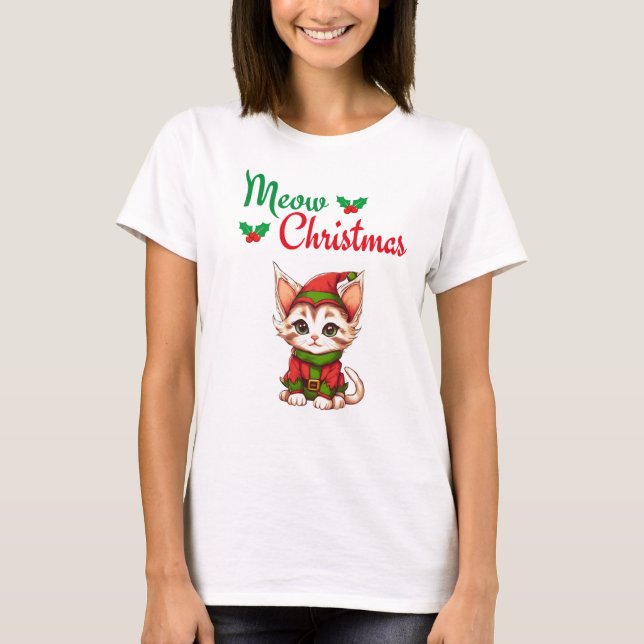 T-shirt Meow Christmas (Devant)