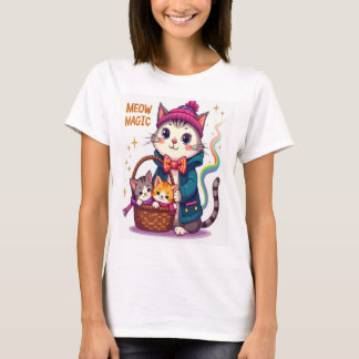 T-shirt Meow Magic - Chat mignon et joueur Inspiré 