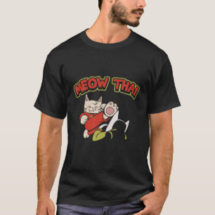 T-shirt Meow Thai Chat Muay Thai Avec Un Chat Drôle