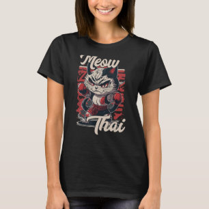 T-shirt Meow Thai Fighter Chat Muay Thai Boxe Chat 1