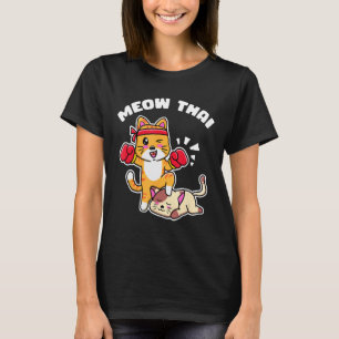 T-shirt Meow Thai Thaiboxing Chat Chaton Arts Martiaux