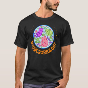 T-shirt Meowcrobiologie Chat Microbiologie Science Biologi