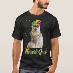 T-shirt Meowdi Gras Cute Birman Amoureux des chats Mardi G