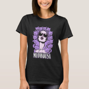 T-shirt Meowdusa Chats Amoureux des Chats Femme Méduse Fel