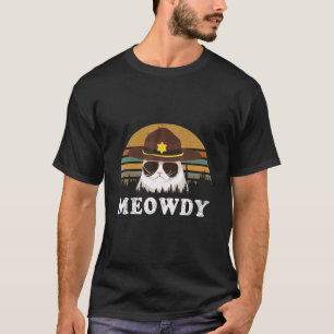 T-shirt Meowdy Chat Mème Retro Vintage