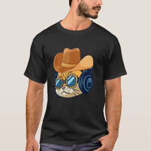 T-shirt Meowdy! Drôle de musique country chat chapeau de c