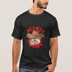 T-shirt Meowdy Funny Mashup Entre Meow Et Howdy Cat Mem