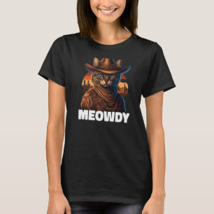 T-shirt Meowdy Mashup De Meow Et Howdy Country Music Chat