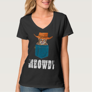 T-shirt Meowdy Mashup Entre Meow Et Howdy Cat Meme