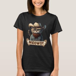 T-shirt Meowdy Mashup entre Meow et Howdy Cat Meme