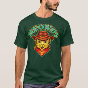 T-shirt Meowdy Meow Howdy Funny Cat Meme Texas Cowboy