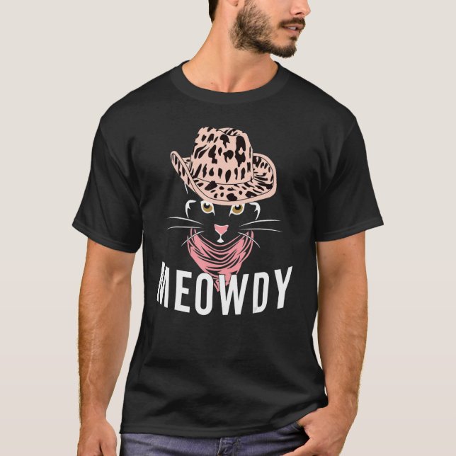 T-shirt Meowdy Texas Cat Meme (Devant)