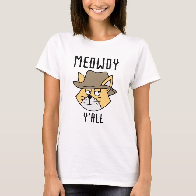 T-shirt Meowdy Y’all (Devant)