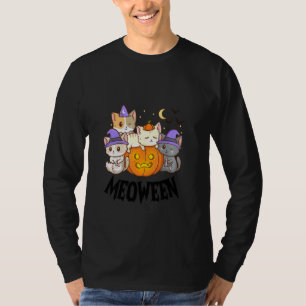 T-shirt Meoween Chats Sorcière Cute Halloween Chat Animal