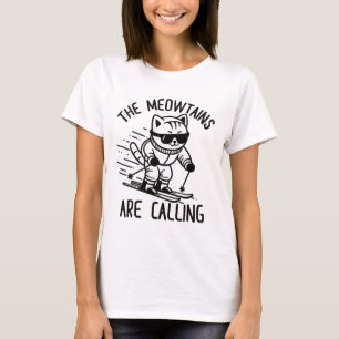 T-shirt Meowest appelé Drôle Ski Chat Snow Ski Lo