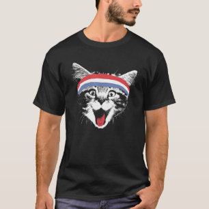 T-shirt Meowica 4 juillet Pawtriotique Kitty Merica Cat Us