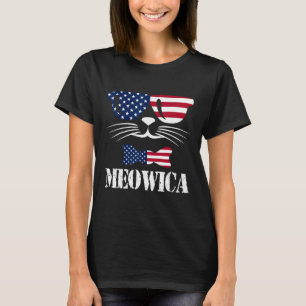 T-shirt Meowica Chat Chaton 14 Juillet Lunettes de Soleil