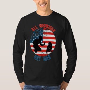T-shirt Meowica Chat Le 4 Juillet Chat Papa Chats Patrioti