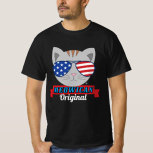 T-shirt MEOWICAN Original Patriotique Pat Pun T Shirt