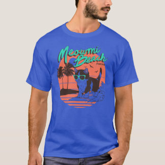 T-shirt Meowmi fille de plage vintage amie