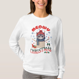 T-shirt Meowny Christmas Gris Gris Gris Chat