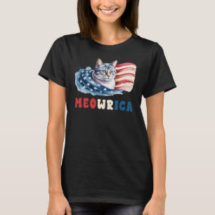 T-shirt Meowrica, 4 juillet Chat