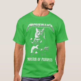 T-shirt Meowtallica Maître des Meowpets Musique Rock Drôle